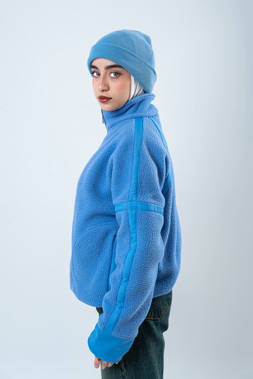 Sky Blue Fluffy Hoodie
