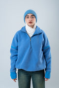 Sky Blue Fluffy Hoodie
