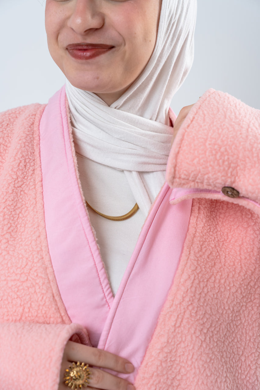 Powder Pink Fur Jacket