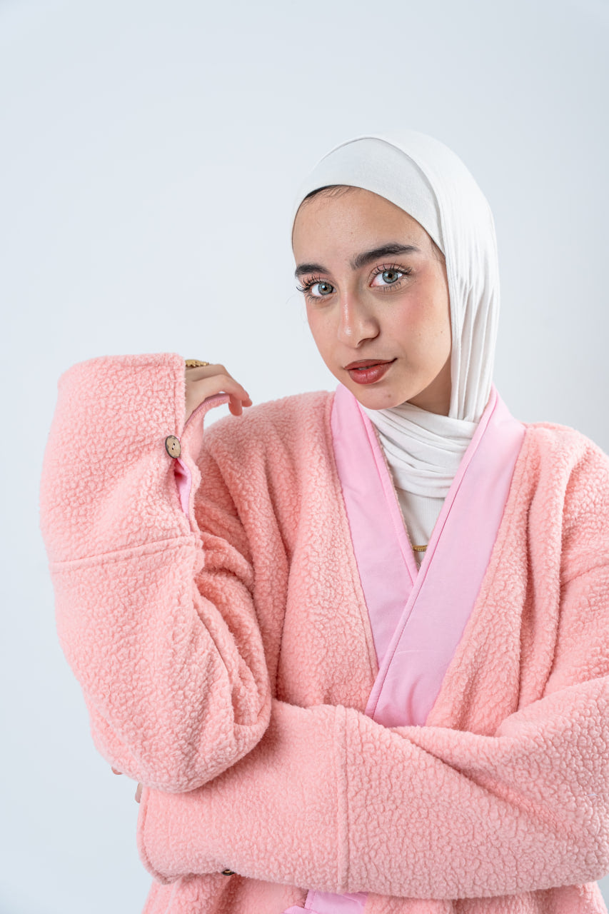 Powder Pink Fur Jacket