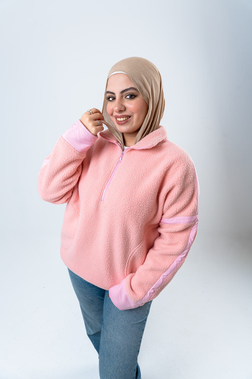 Powder Pink Fluffy Hoodie