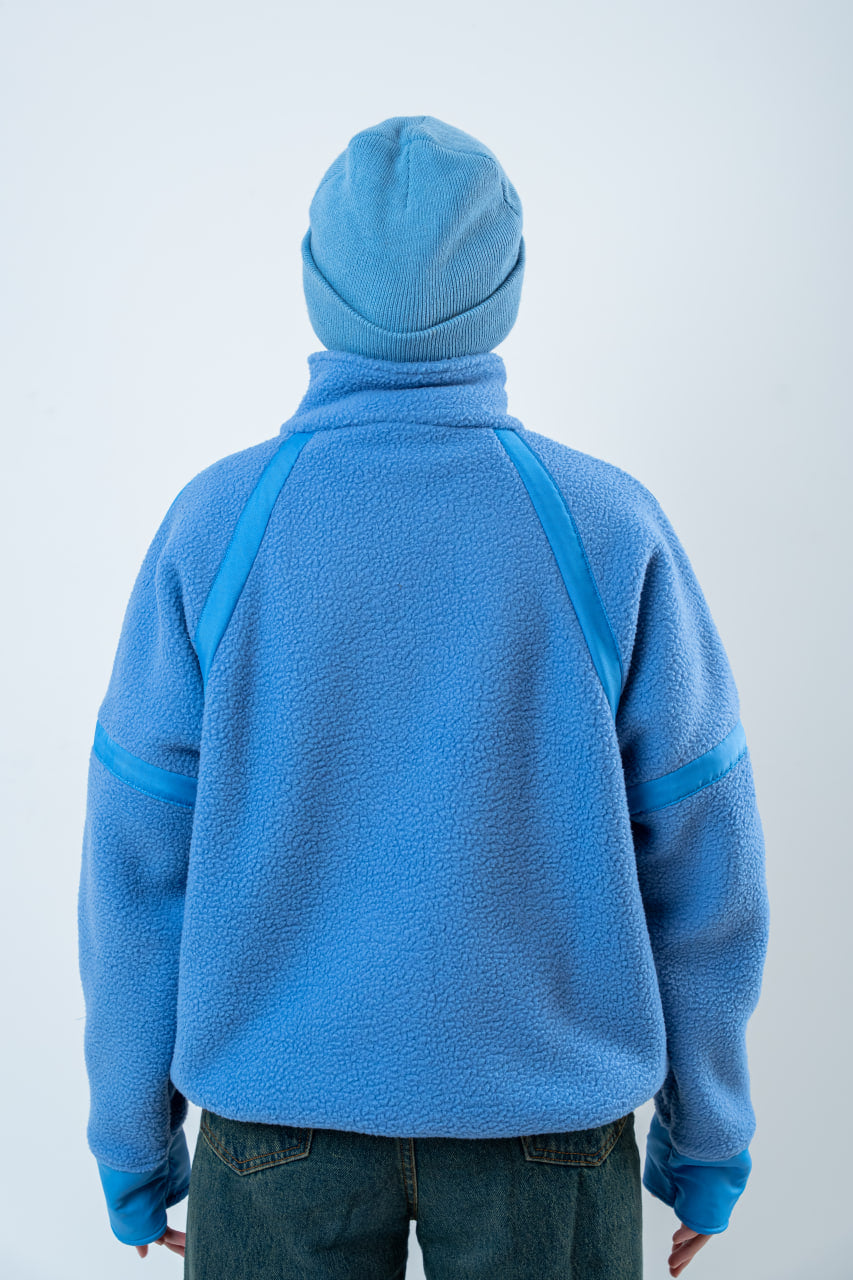 Sky Blue Fluffy Hoodie