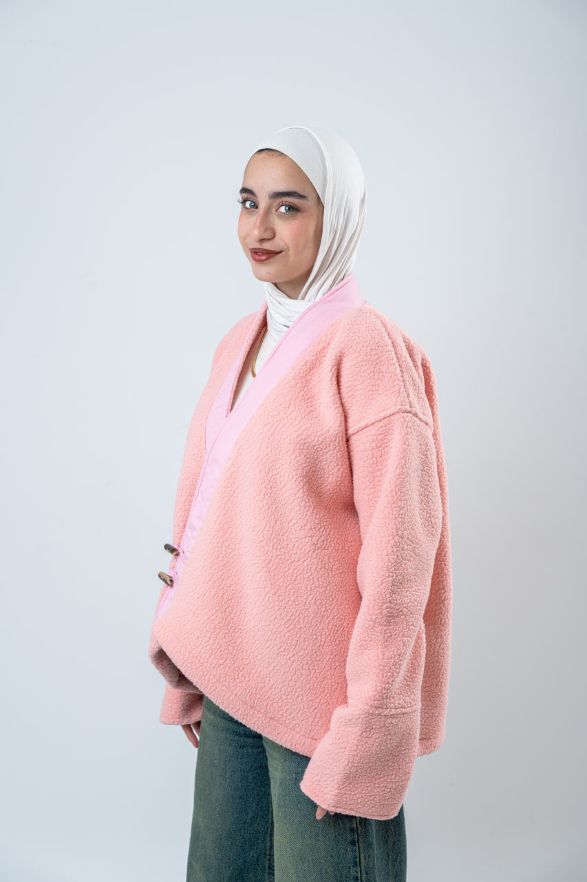 Powder Pink Fur Jacket